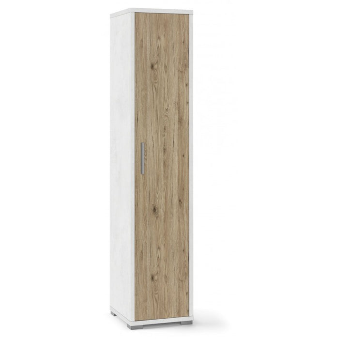 COLONNA 1 ANTA H182 L38 Bianco ossido/rovere rustico