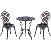 Set Giardino Tavolo e Sedie 2 Posti ¨C zephmum ¨C Bronzo Resina
