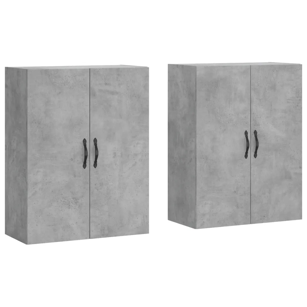Armadietti a Parete 2 pz Grigio Cemento in Legno Multistrato CFW7257243