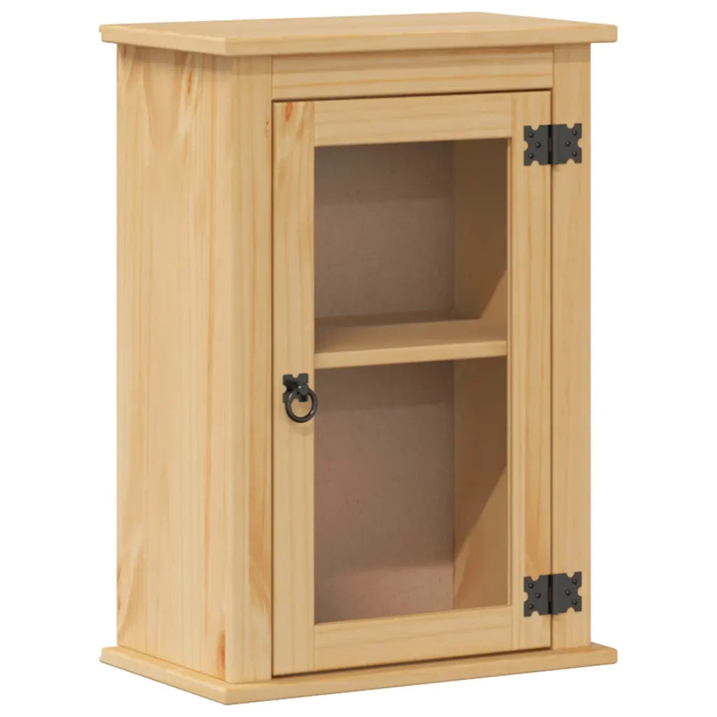 Mobile Bagno a Parete Corona 45x27x64,5cm Legno Massello Pino 4013401