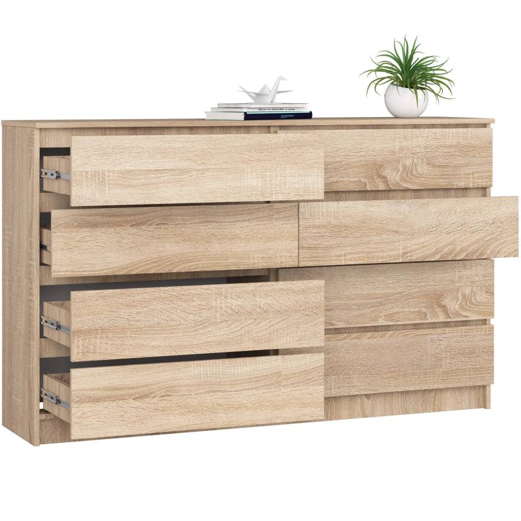 Cassettiera AKORD K160 Sonoma Quercia 160 cm 8 cassetti 160x40x99 cm