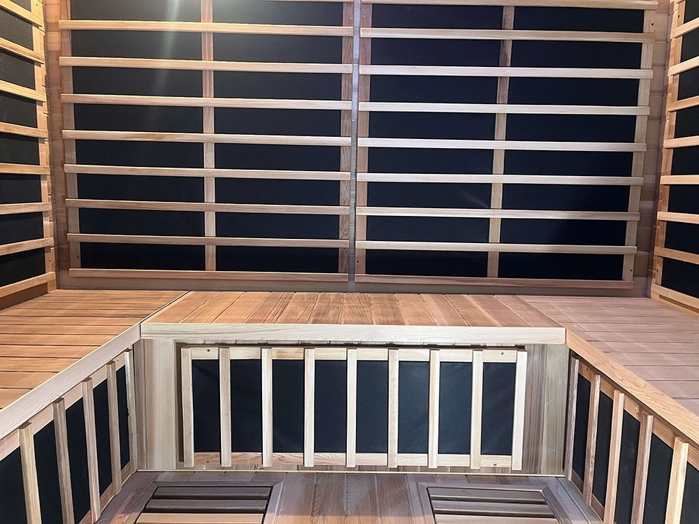 Sauna ad infrarossi 160x210 cm H195 in legno di cedro con radio integrata | Porvoo