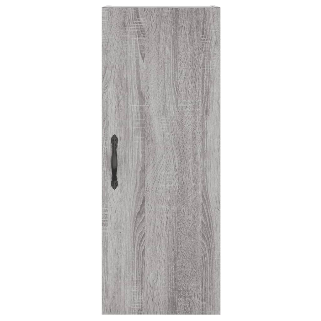 Buffet credenza cassettiera armadio mobile contenitore organizer cucina soggiorno salotto rovere Sonoma alto 34,5 x 34 x 180 cm legno ingegnerizzato grigio 02_0035266