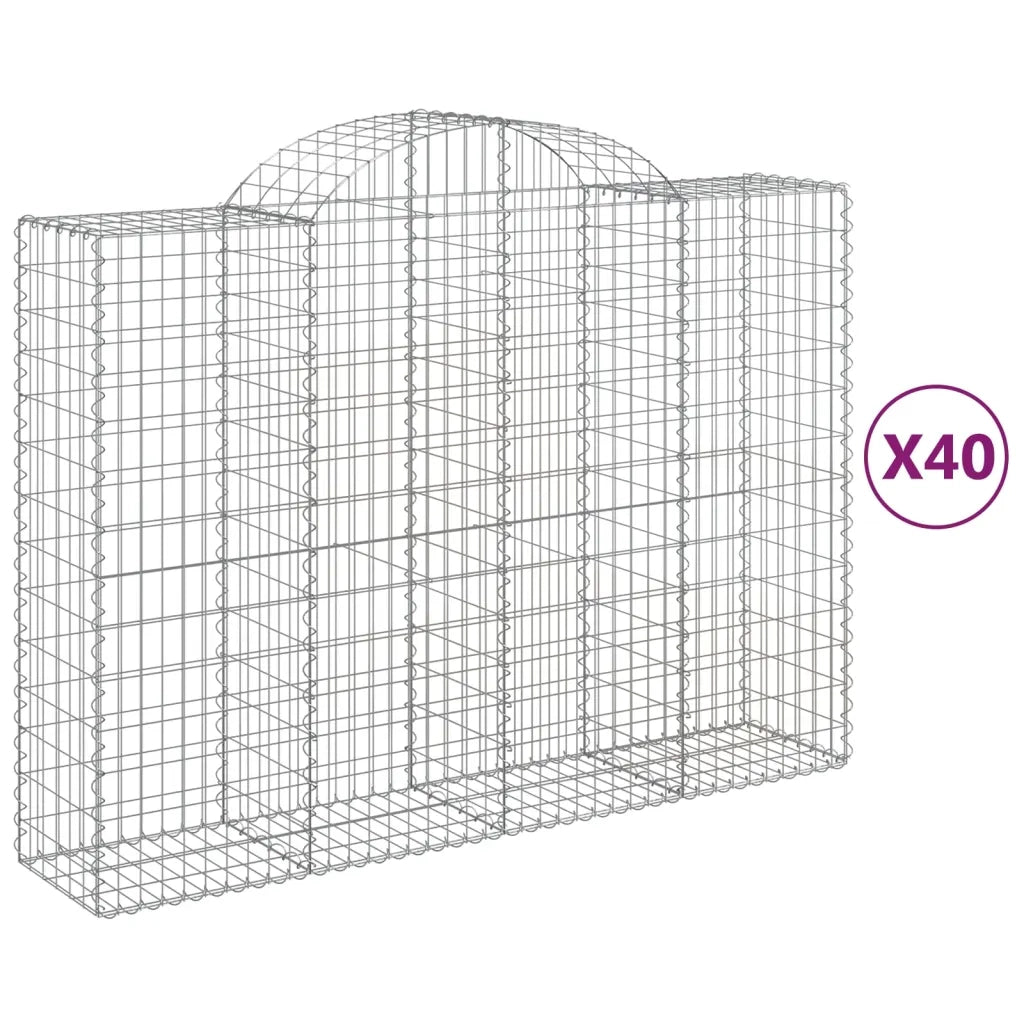 Cesti Gabbioni ad Arco 40 pz 200x50x140/160 cm Ferro Zincatocod mxl 76084