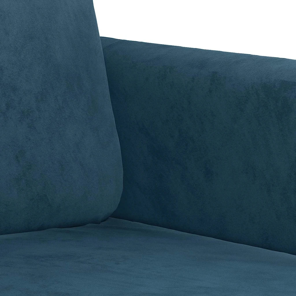 Divano | Divano da soggiorno | Sofa a 3 Posti Blu 180 cm in Velluto
