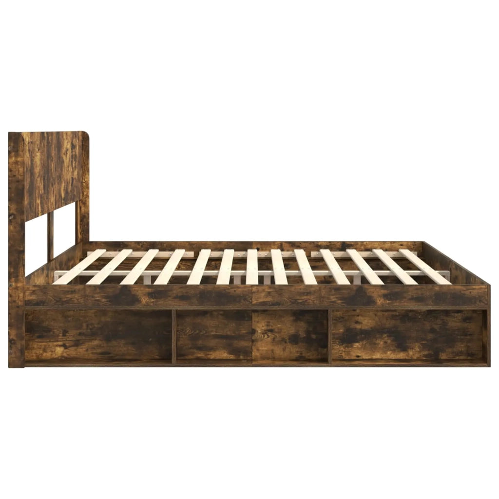 Struttura del letto con stoccaggio e testata 3 pcs 3414175