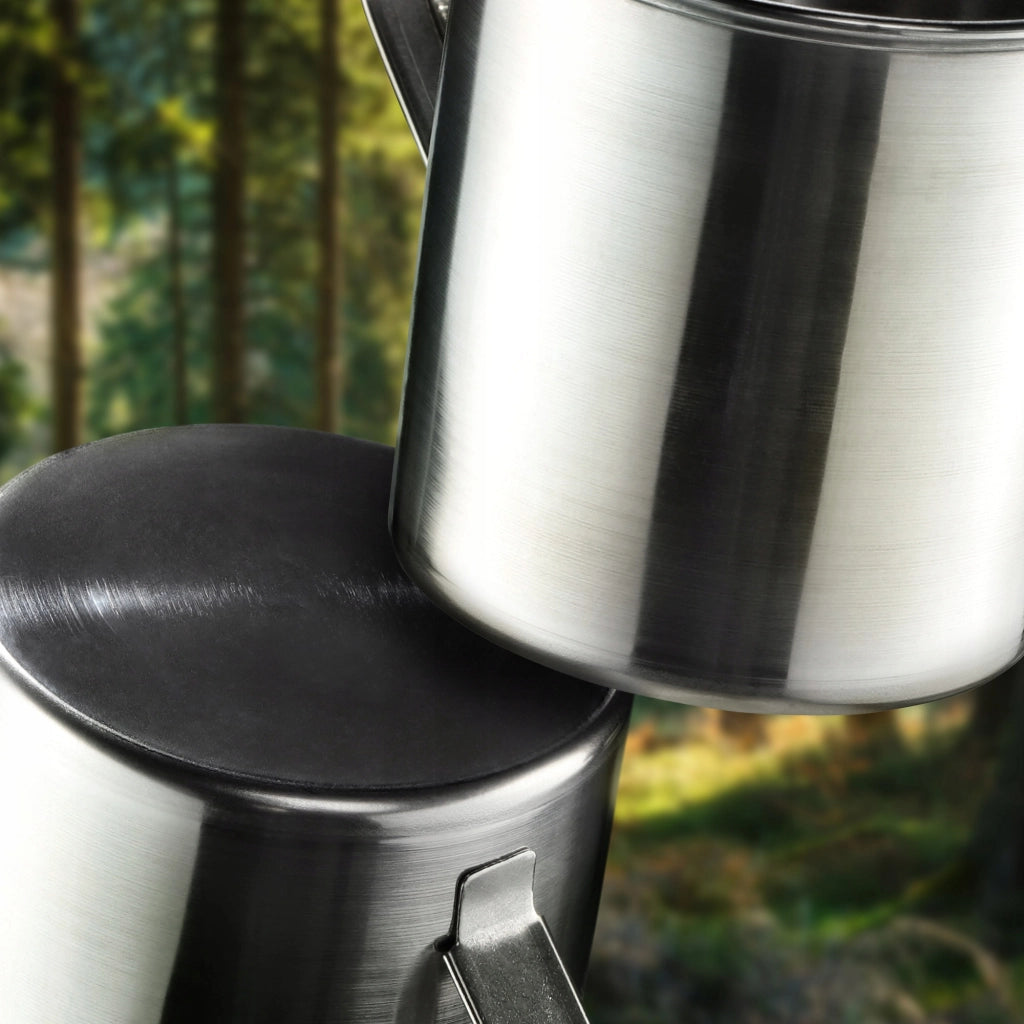 Tazza da viaggio in acciaio KADAX da 400 ml (0,4 l) per la pesca, in metallo, confezione da 2.