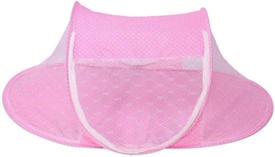 Culla Portatile con Tenda e Mosquito Net, Culla da Viaggio, Tenda Anti-Zanzare, Culla da Campeggio con Schermo in Blu