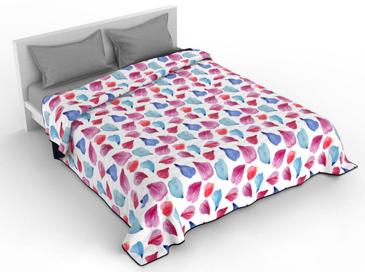 Trapuntino Matrimoniale Doubleface con Stampa Petali