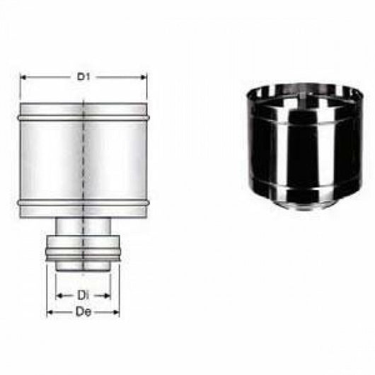Inox doppia parete aisi 316 capp ello antivento d.180 230 b08x9yn