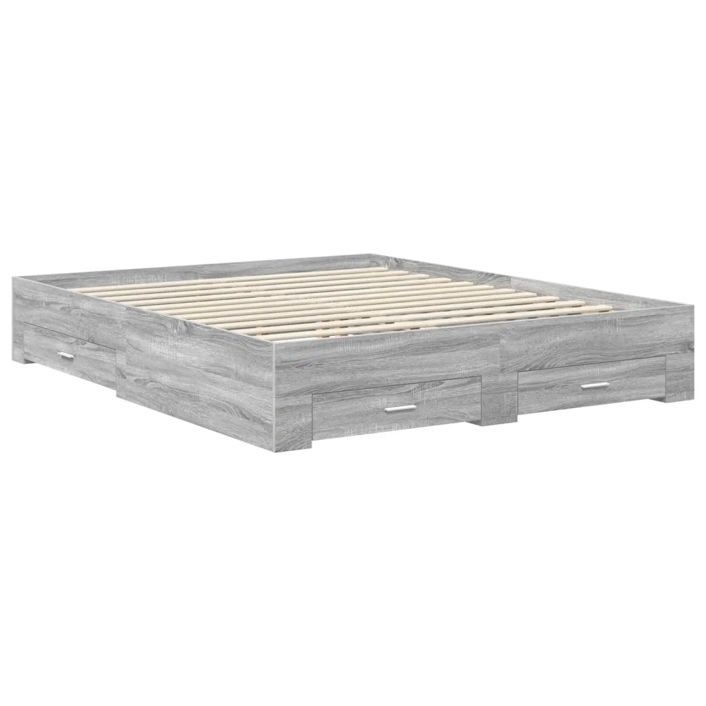 Struttura del letto con cassetto Grigio Sonoma 160 x 200 cm 3411956