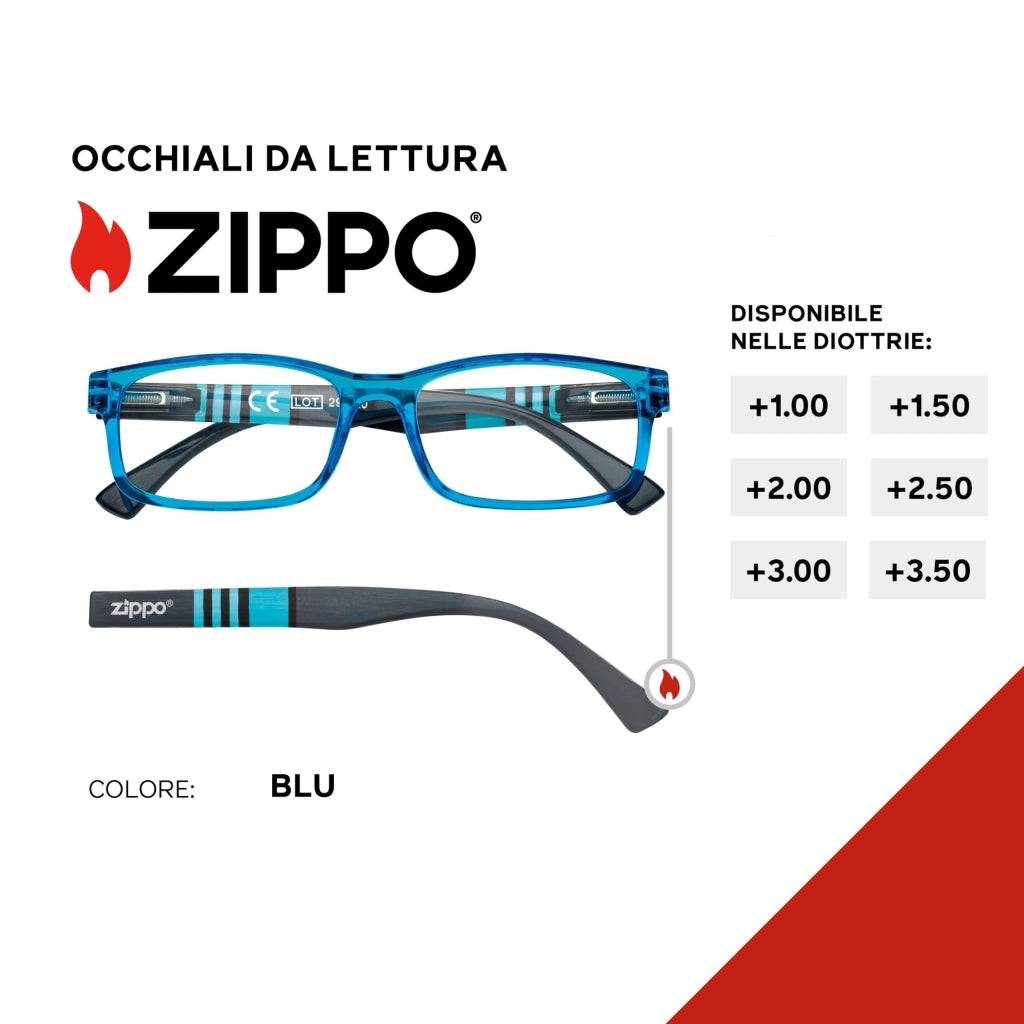 Occhiali per Lettura + 1,50 Zippo B25 Blu