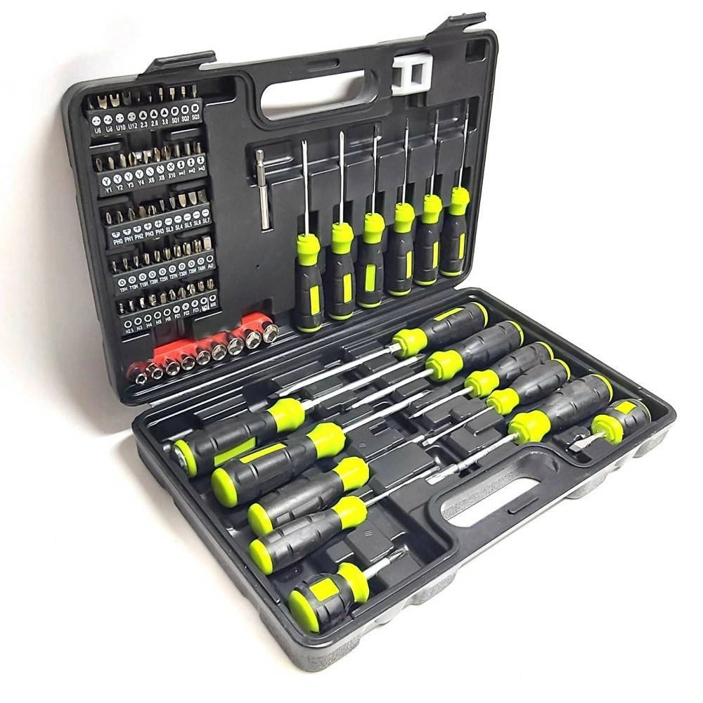 Trade Shop - Set Valigia Bussole Cacciaviti Cacciavite Inserti 78 Pz A Taglio Croce Torx Y U -