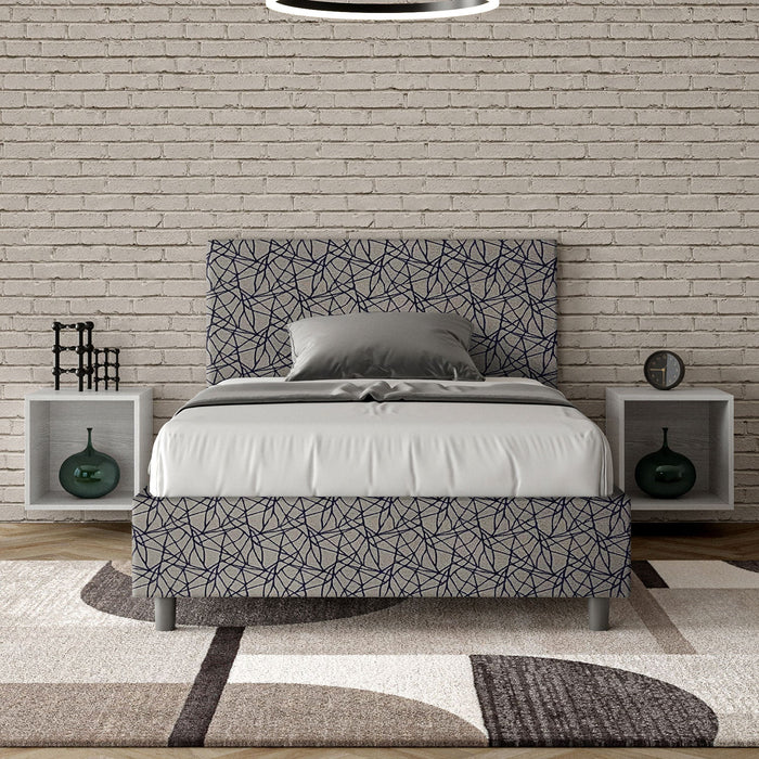 Letto 1 Piazza e Mezzo 120x190 cm con Rete Adele Era 09 Blu