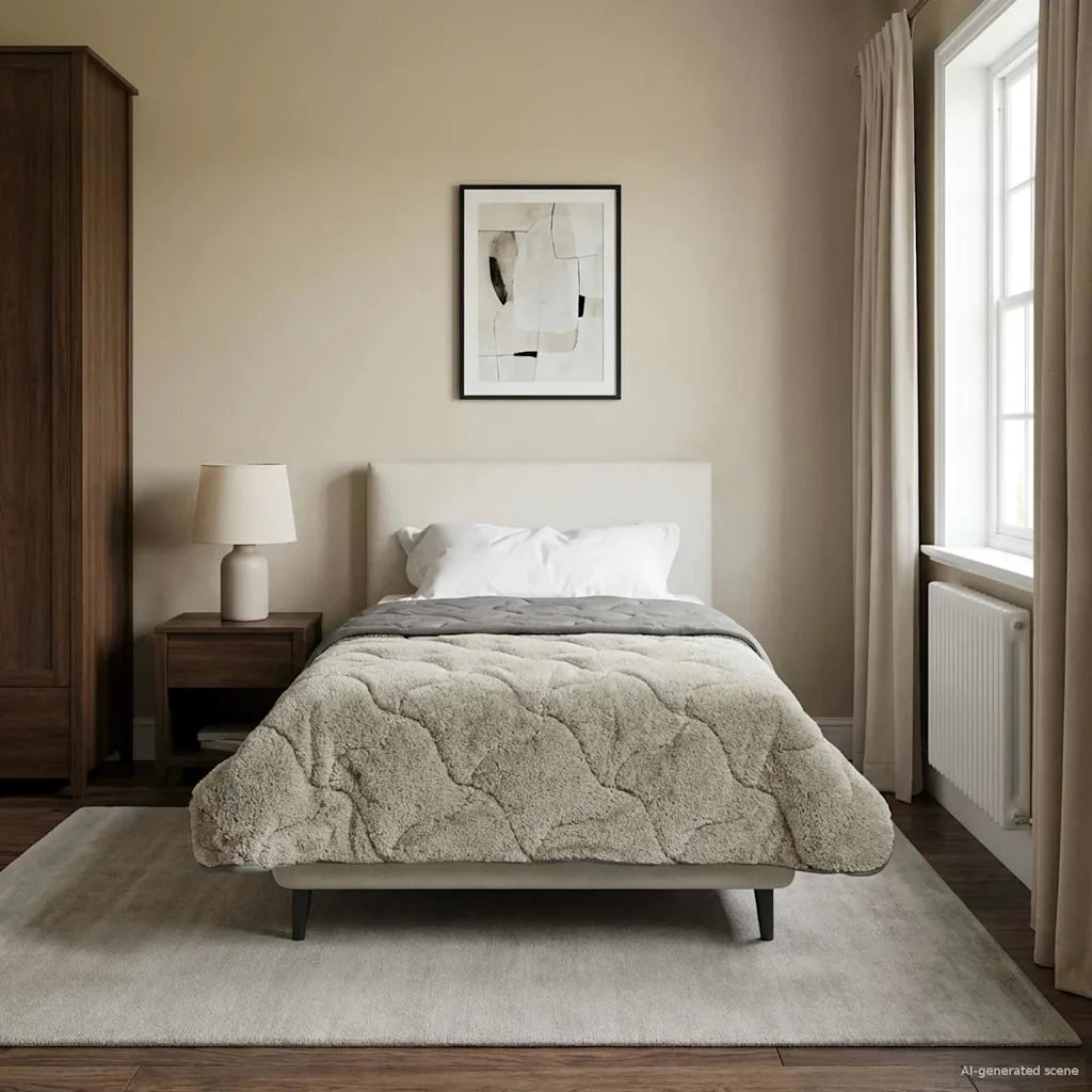 Piumone Completo Annuale Trapuntato Grigio chiaro 140 x 220 cm