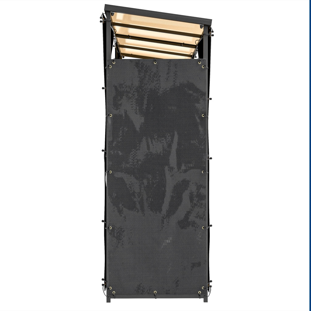 Copertura per Legna da Ardere ¨C zephmum ¨C Set 2 Pezzi, 148x62 cm, Nero
