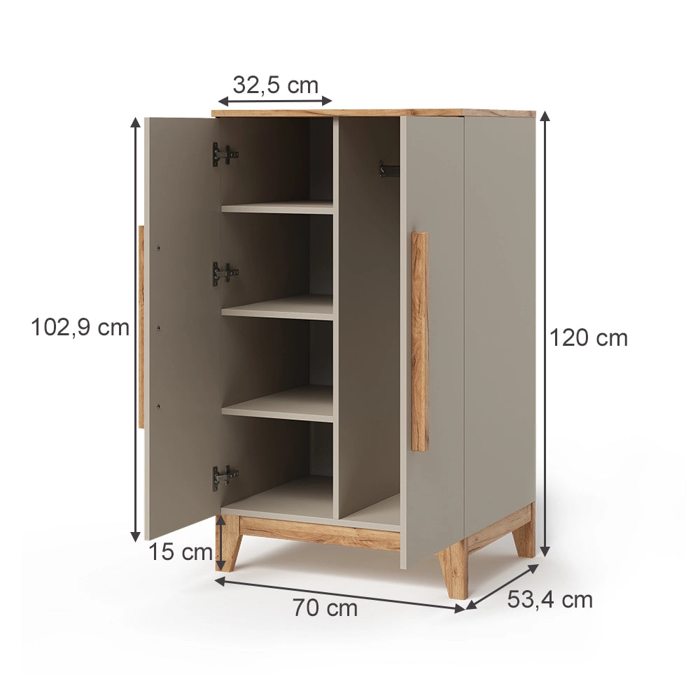 Vitalispa Armadio per bambini Cashmere/Artigianale 70 x 120 cm