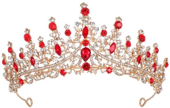 Corona per Capelli Tiara - Cristallo/Strass - Fascia per Capelli - Corona - Accessorio per Capelli - Adatto per Matrimonio/Festa di Compleanno
