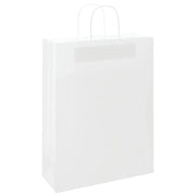 vidaXL Sacchetti di Carta 50 pz con Manici Bianchi 32x12x42 cm