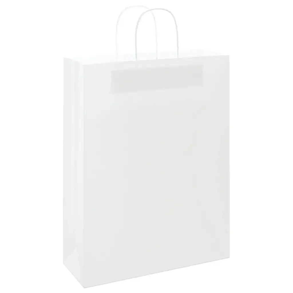 vidaXL Sacchetti di Carta 50 pz con Manici Bianchi 32x12x42 cm