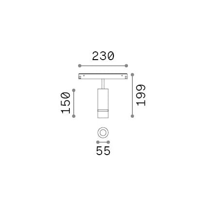 Faretto Ego 1 Luce Led Integrato Nero 10W Ip20