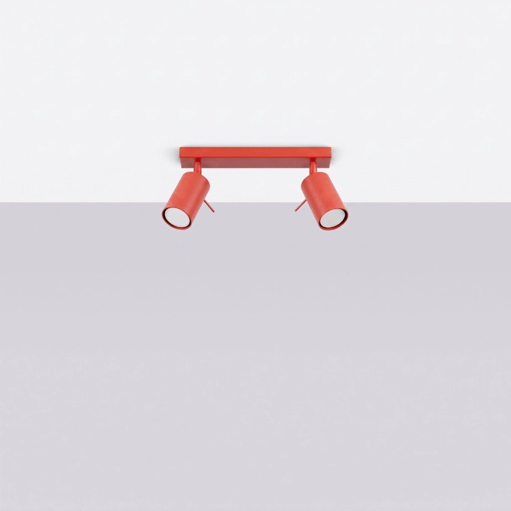 Plafoniera RING 2 rosso