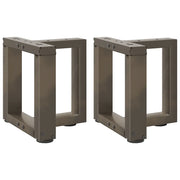 Gambe per Tavolino da CaffÃ¨ a Forma di T 2 pz Nere 30x25x(30-31) cm Acciaio