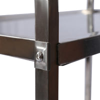 Carrello portavivande in acciaio inox 3 ripiani freni max 150kg Carrello da cucina