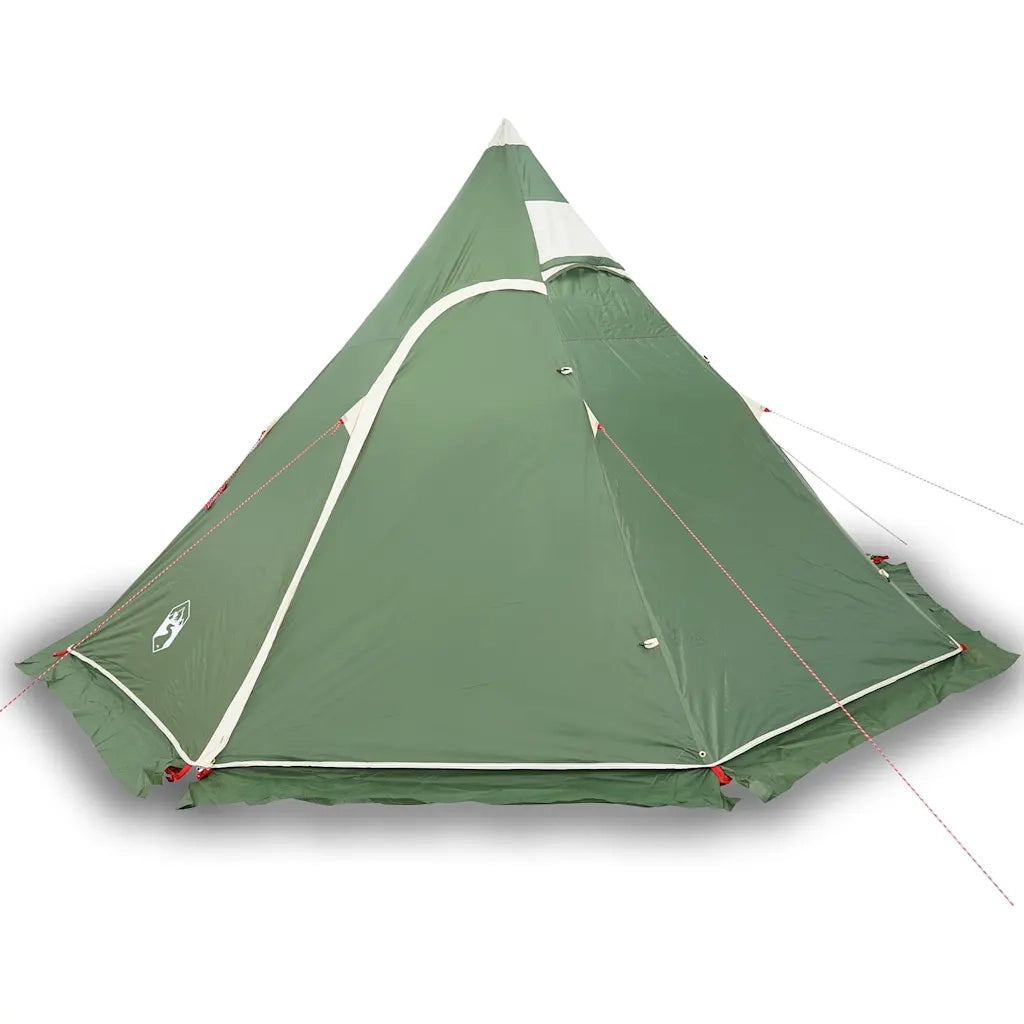 vidaXL Tenda da Campeggio Tipi per 5 Persone Verde Impermeabile