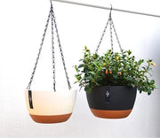 Sistema di irrigazione automatico per piante in plastica - contenitori per piante appesi - 2 pezzi - coperchio rimovibile - contenitori per piante appesi - decorazioni per giardino