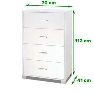 CASSETTIERA 4 CASSETTI BIANCO