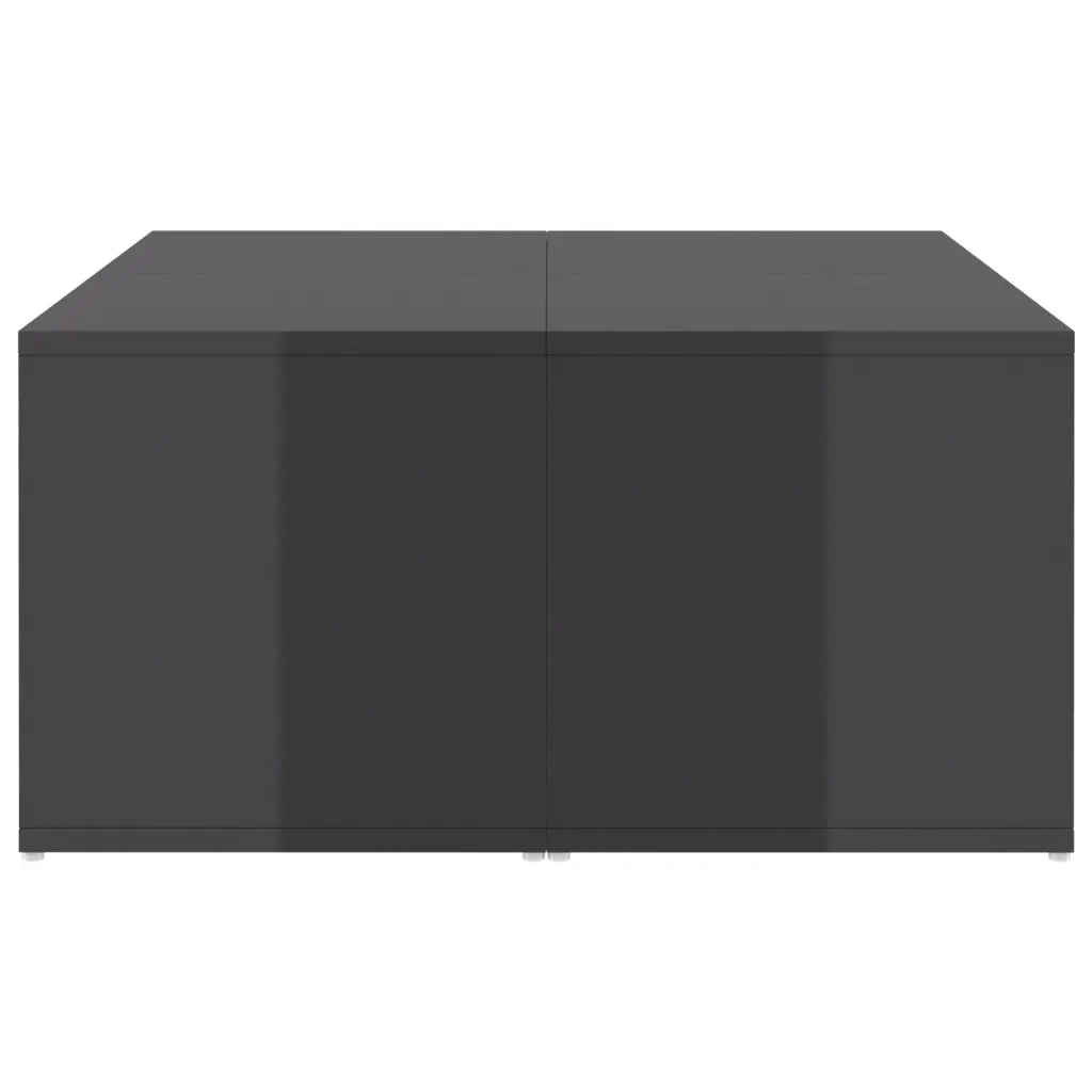Tavolini Salotto 4pz Grigio Lucido 33x33x33cm Legno Multistrato 806821