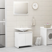 Set Mobili da Bagno Bianco Lucido in Truciolato cod mxl 13674