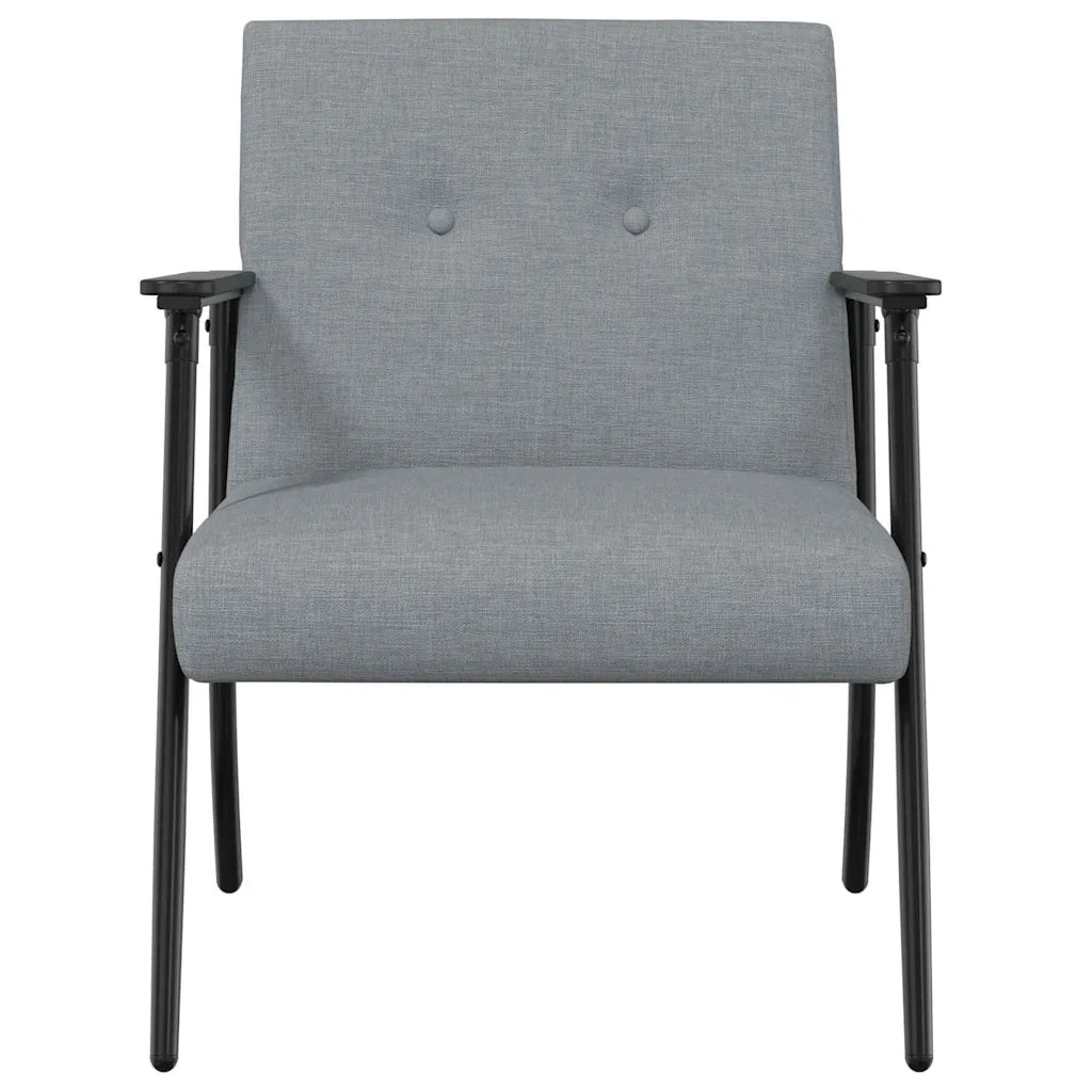 Poltrona-Divano Sedia-Poltroncina Grigio chiaro Tessuto 263469