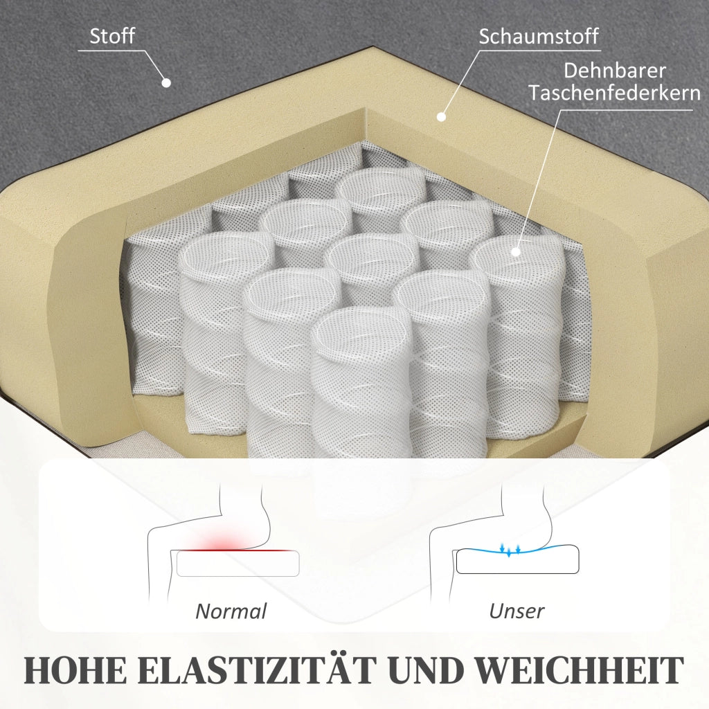 Poltrona Elettrica Reclinabile Massaggiante ¨C Zephmum ¨C Tessuto Grigio Scuro