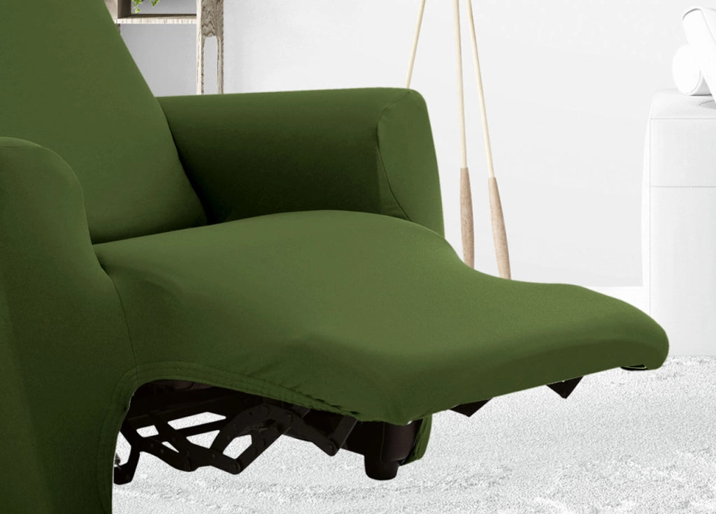 Copripoltrona Reclinabile Elasticizzato Antimacchia Magic Tinta Unita Verde Poltrona Relax Idrorepellente