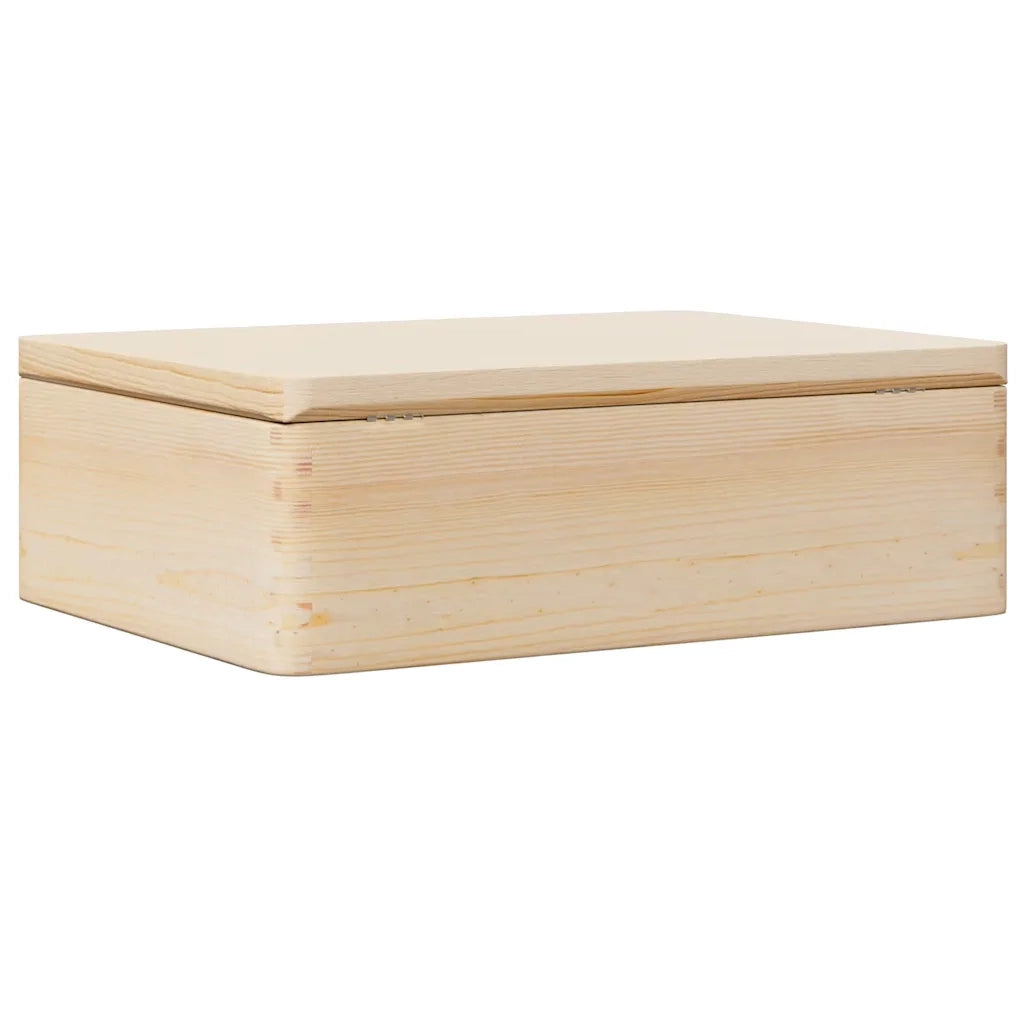 Scatola in Legno con Coperchio 40x30x13 cm Legno Massello Pino CFW9933961