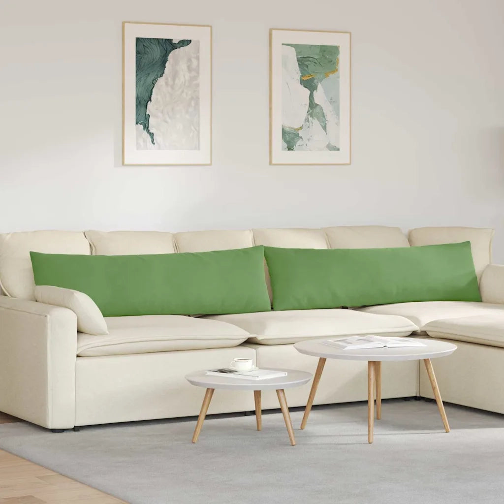 Cuscini da Divano 2 pz | Cuscini per sedie Verde chiaro 145 x 40 cm