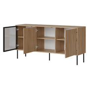 Madia Conzano, Credenza 3 Ripiani, 150x40x75h cm Marrone