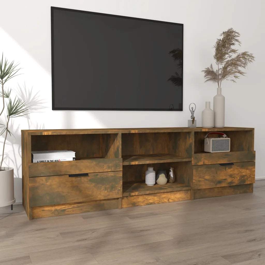 Mobile TV-Credenza per TV-Console TV Rovere Fumo 150x33,5x45 cm in Legno Ingegnerizzato