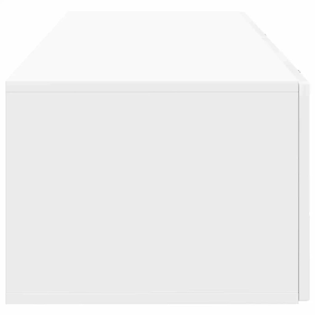 Mobile Porta TV da Muro Bianco Lucido 98 x 41 x 30 cm 899039