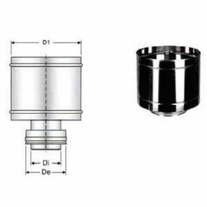 Inox doppia parete aisi 316 capp ello antivento d.450 500 b08xb3q