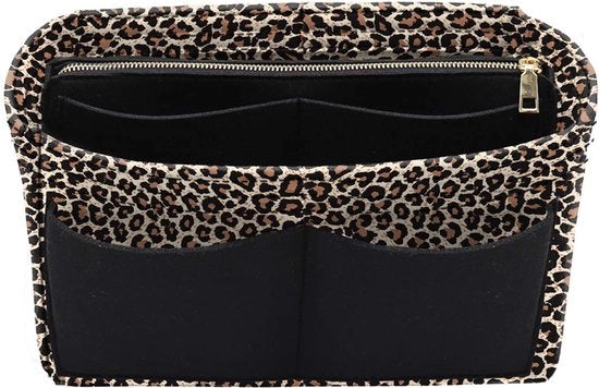 Organizzatore di tessuti con cerniera, applicabile alla tasca Speedy Neverfull, trasformatore di tasche, (B-Leopard), grande