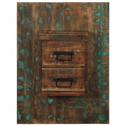 Comodino Multicolore 60x32x80 cm in Legno Massello Recupero 4017531