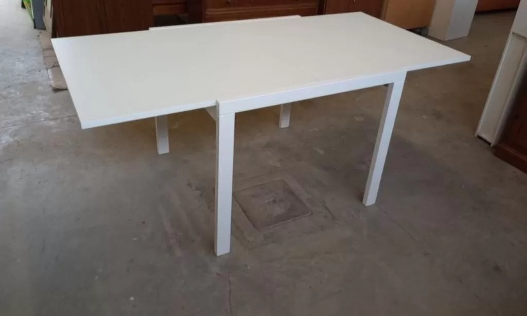 Tavolo allungabile colore bianco frassinato cm 120x90x76h chiuso (666) - Mobili 2G