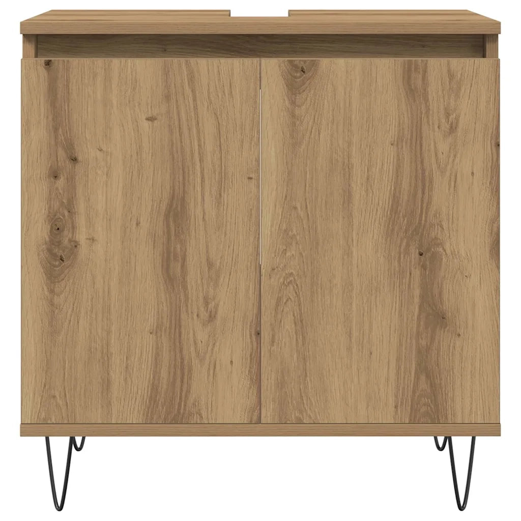 Mobile da Bagno Rovere Artigianale 58x33x60 cm in Truciolato 857218