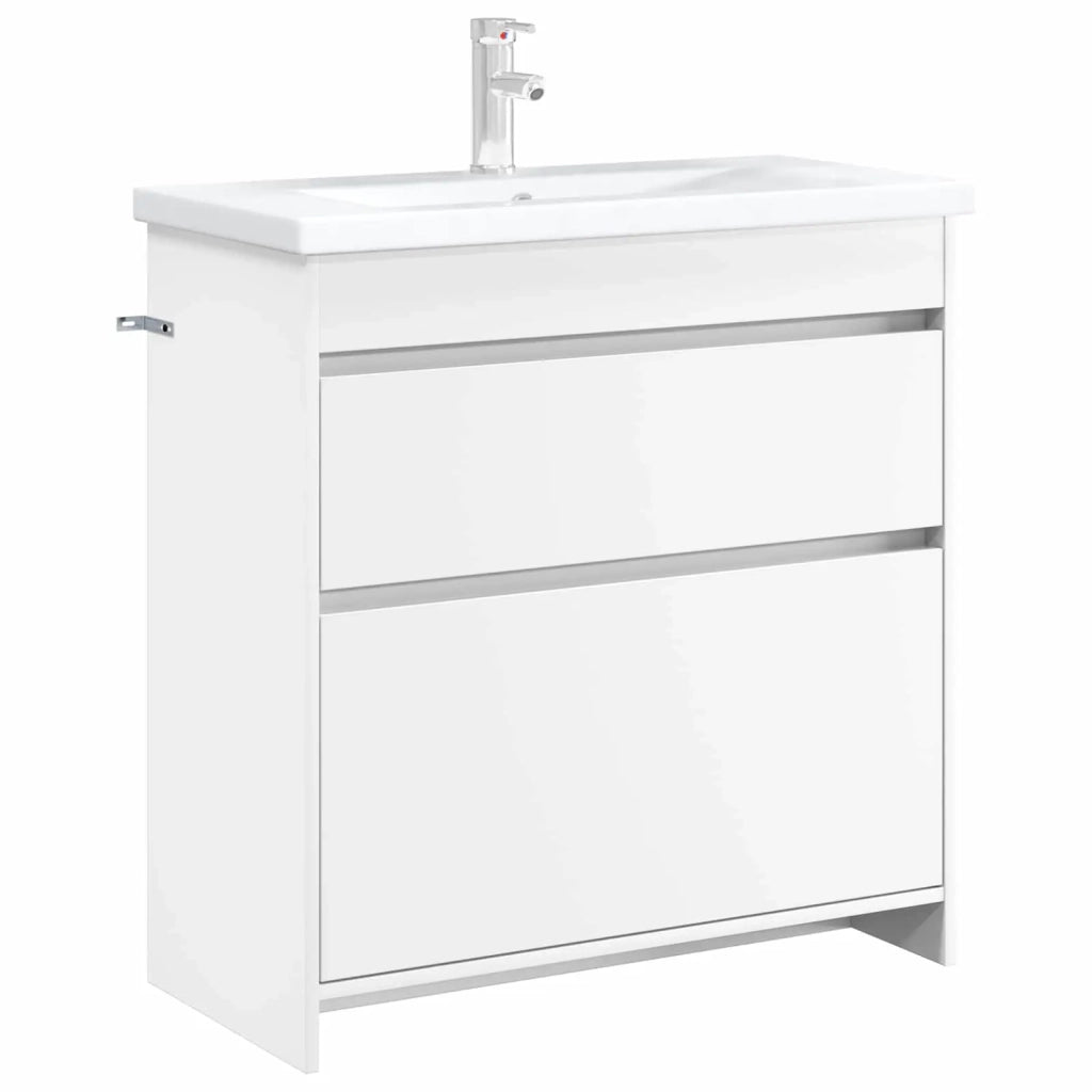 Mobiletto da Bagno Sotto Lavabo Bianco 78,5 x 37,5 x 81 cm