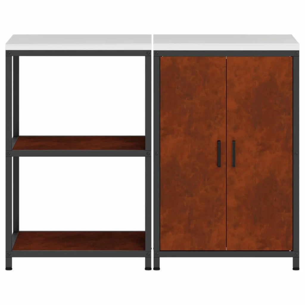 Set di Stoccaggio per Cucina con lo scaffale 2 pcs Ruggine 3392693