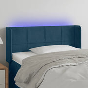 Testiera a LED-Testata con LED Blu scuro 93x16x78/88 cm in Velluto 944764