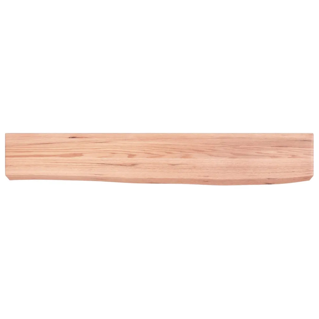Ripiano Muro Marrone Chiaro 60x10x6 cm Massello Rovere Trattato 363640